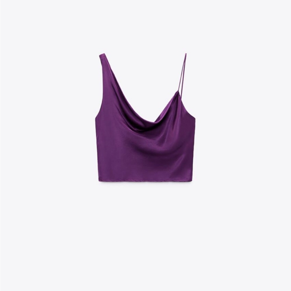 Zara Purple short sleeve blouse